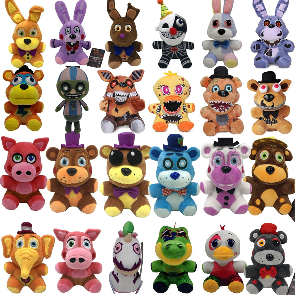 New FNAF Plush Toys Kawaii Freddys Animal Foxy Bonnie Bear Ribbit  Stuffed Plush Toys In Stock Plush Birthday Gift for Kids