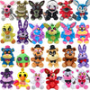 1pc FNAF Plush Toys Freddy Bear Foxy Chica Clown Bonnie Soft Stuffed Animals Peluche Toy Doll for Kids  Christmas Gifts