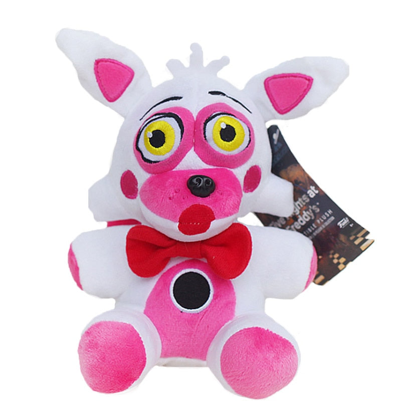 1pc FNAF Plush Toys Freddy Bear Foxy Chica Clown Bonnie Soft Stuffed Animals Peluche Toy Doll for Kids  Christmas Gifts